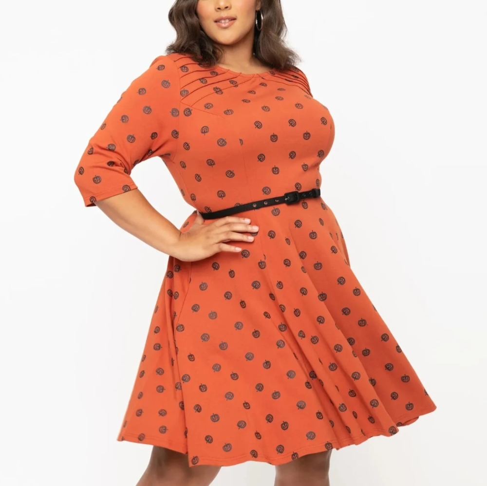 Polka Dot Orange Dress